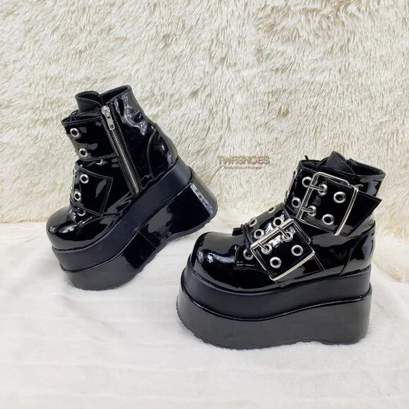 Bear 104 Platform Ankle Boots Goth Punk Rave Posh - Picture 9 of 16